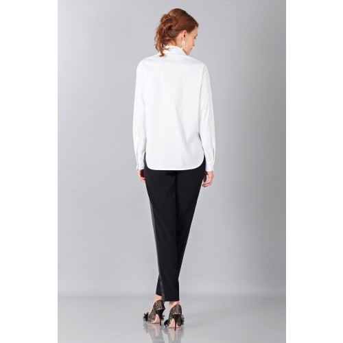 Noleggio Abbigliamento Firmato - Camicia bianca con rouches - Albino - Drexcode -4