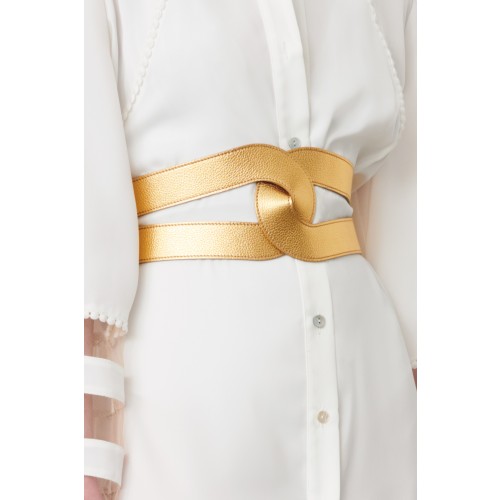 Vendita Abbigliamento Firmato - Cintura in pelle oro - Maison Vaincourt - Drexcode2