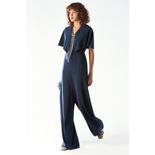 Vendita Abbigliamento Firmato - Jumpsuit con manica corta e scollo a V - Halston - Drexcode6
