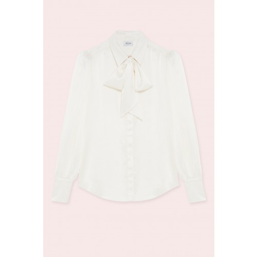 Vendita Abbigliamento Firmato - Camicia bianca in seta con fiocco - Redemption - Drexcode5