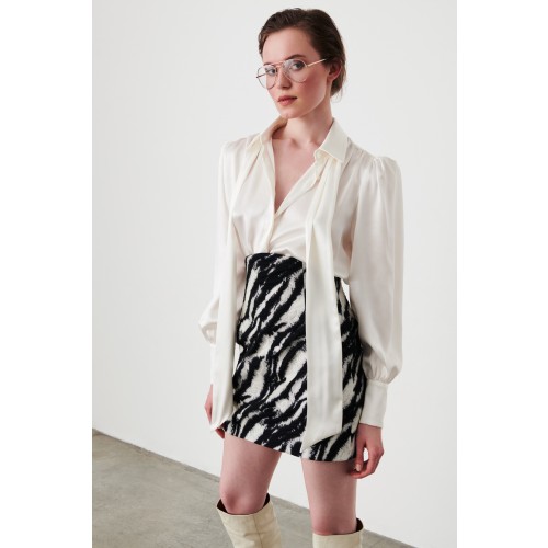 Vendita Abbigliamento Firmato - Completo camicia e minigonna stampa zebra - Redemption - Drexcode5