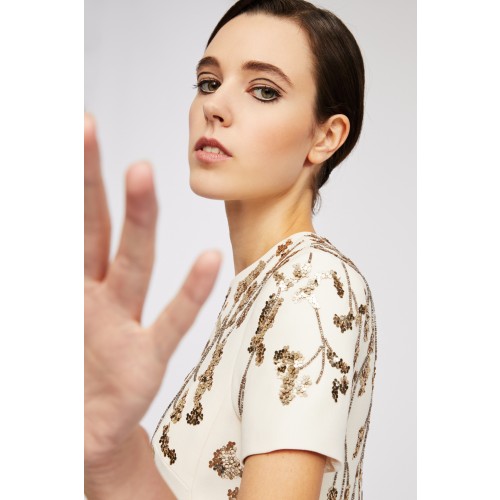 Vendita Abbigliamento Firmato - Abito corto con applicazioni floreali - Valentino - Drexcode3