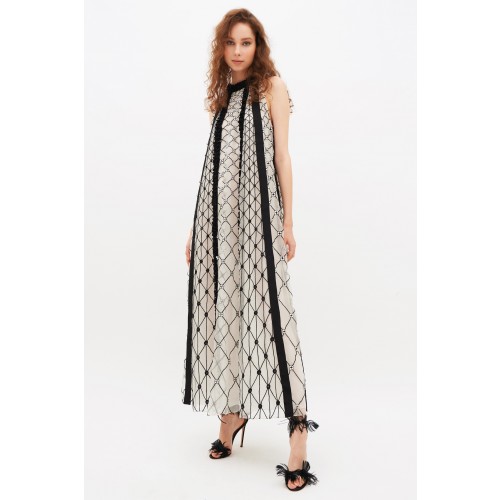 Abito a hot sale trapezio lungo