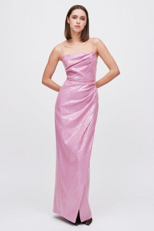 Abito rosa paillettes - Halston - Vendita Drexcode - 1