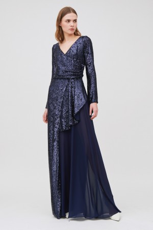 Abito paillettes blu - Simone Marulli - Vendita Drexcode - 1