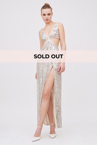 Abito cutout paillettes
