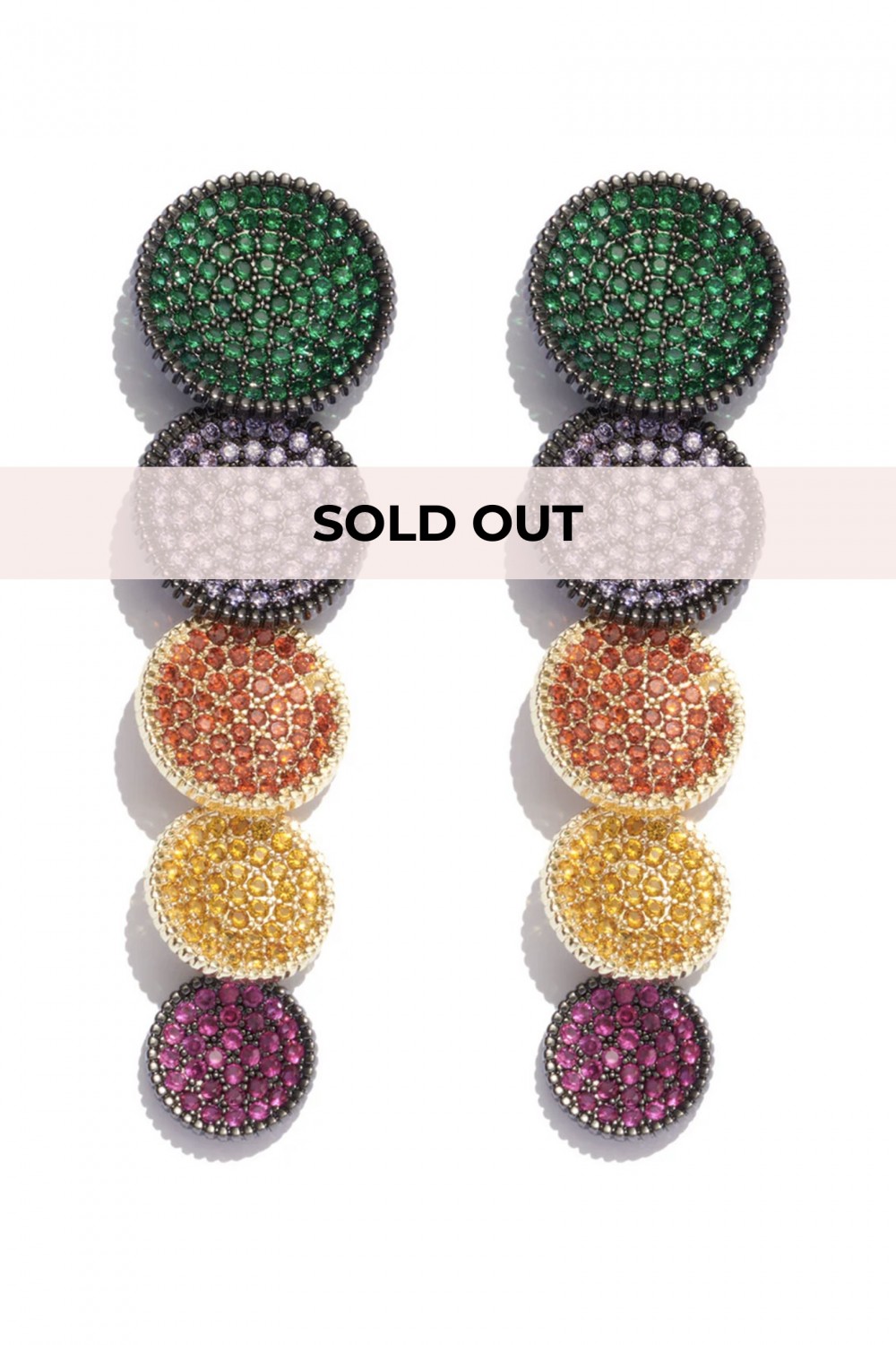 Multicolored hoop earrings