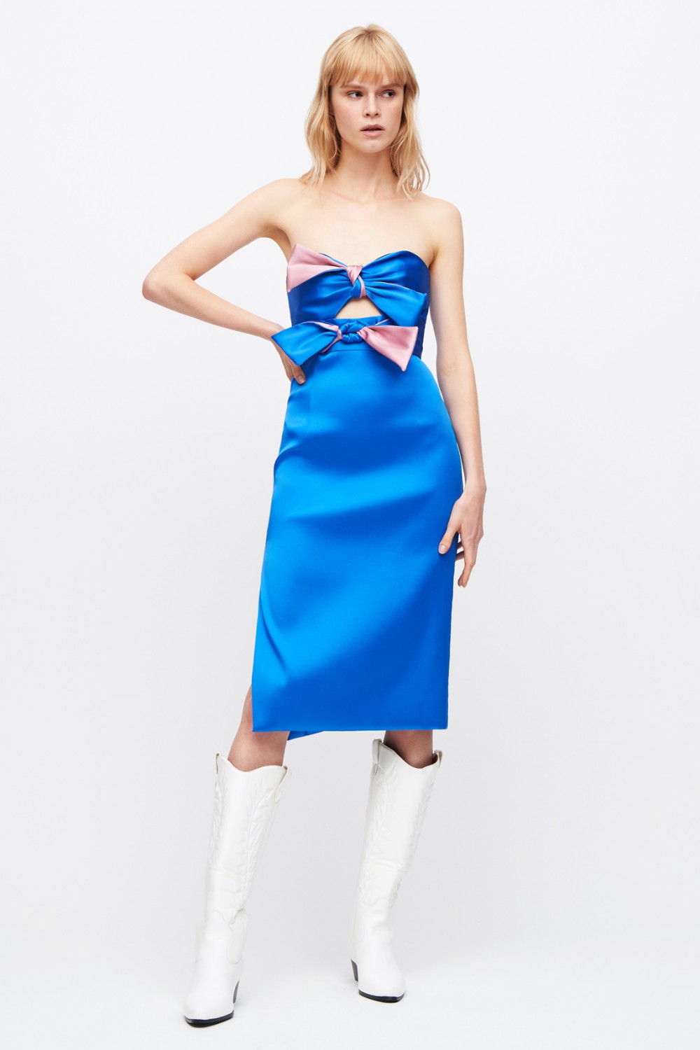 Bustier dress with bows