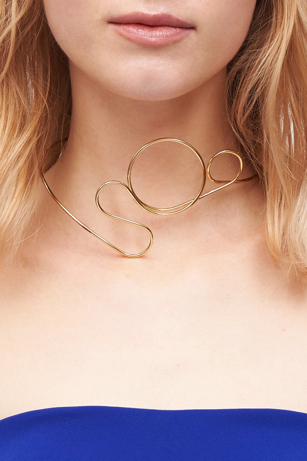 Choker in gold plated brass