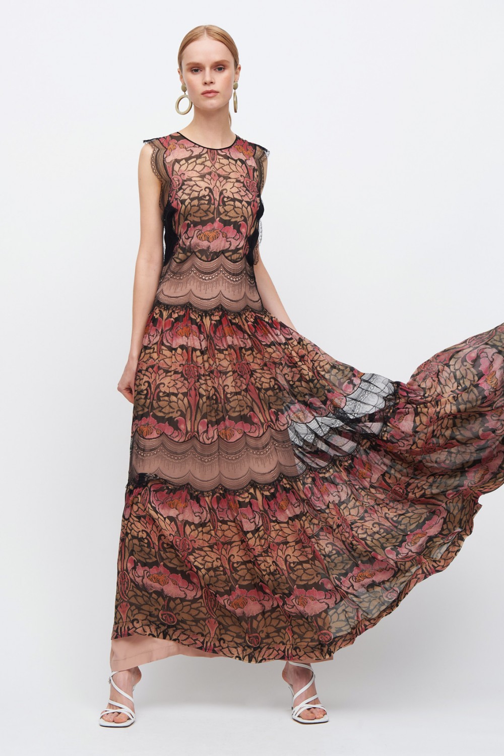 Vendita Abbigliamento Usato FIrmato - Silk and lace chiffon dress - Alberta Ferretti - Drexcode -4