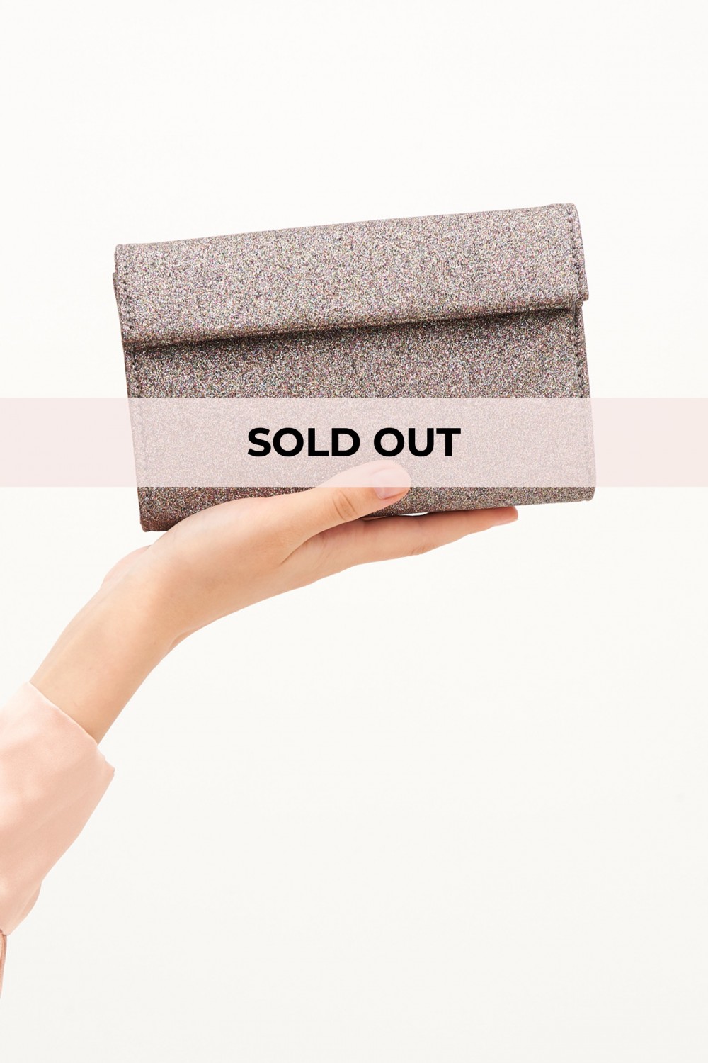 Bronze glitter clutch