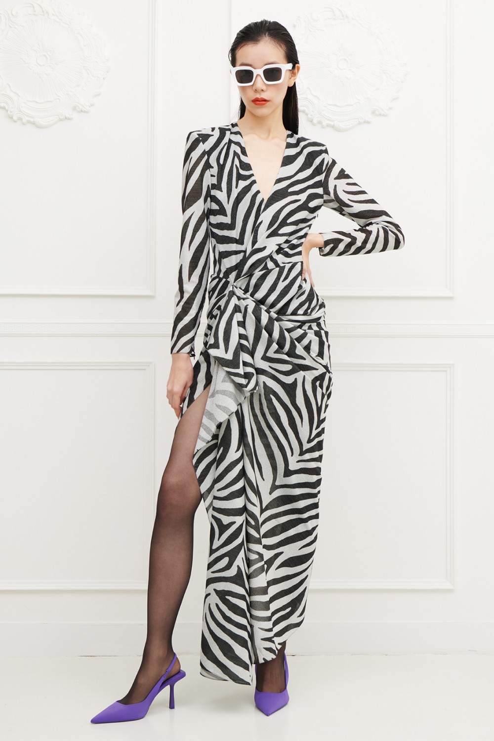 Long Zebra print dress
