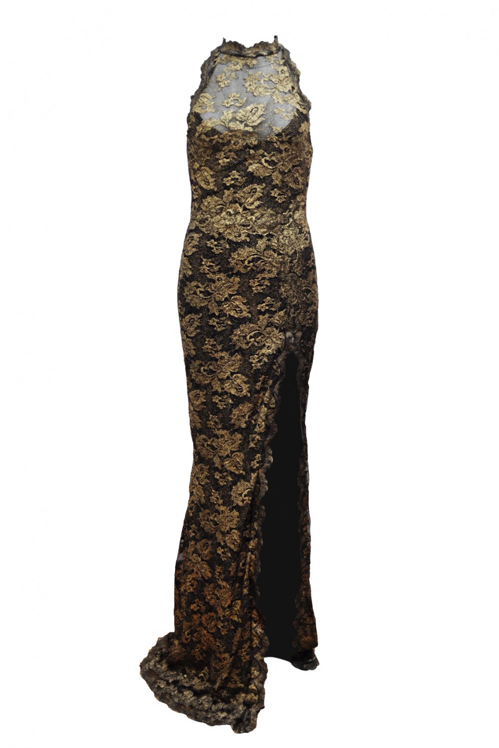 Gold and black dress