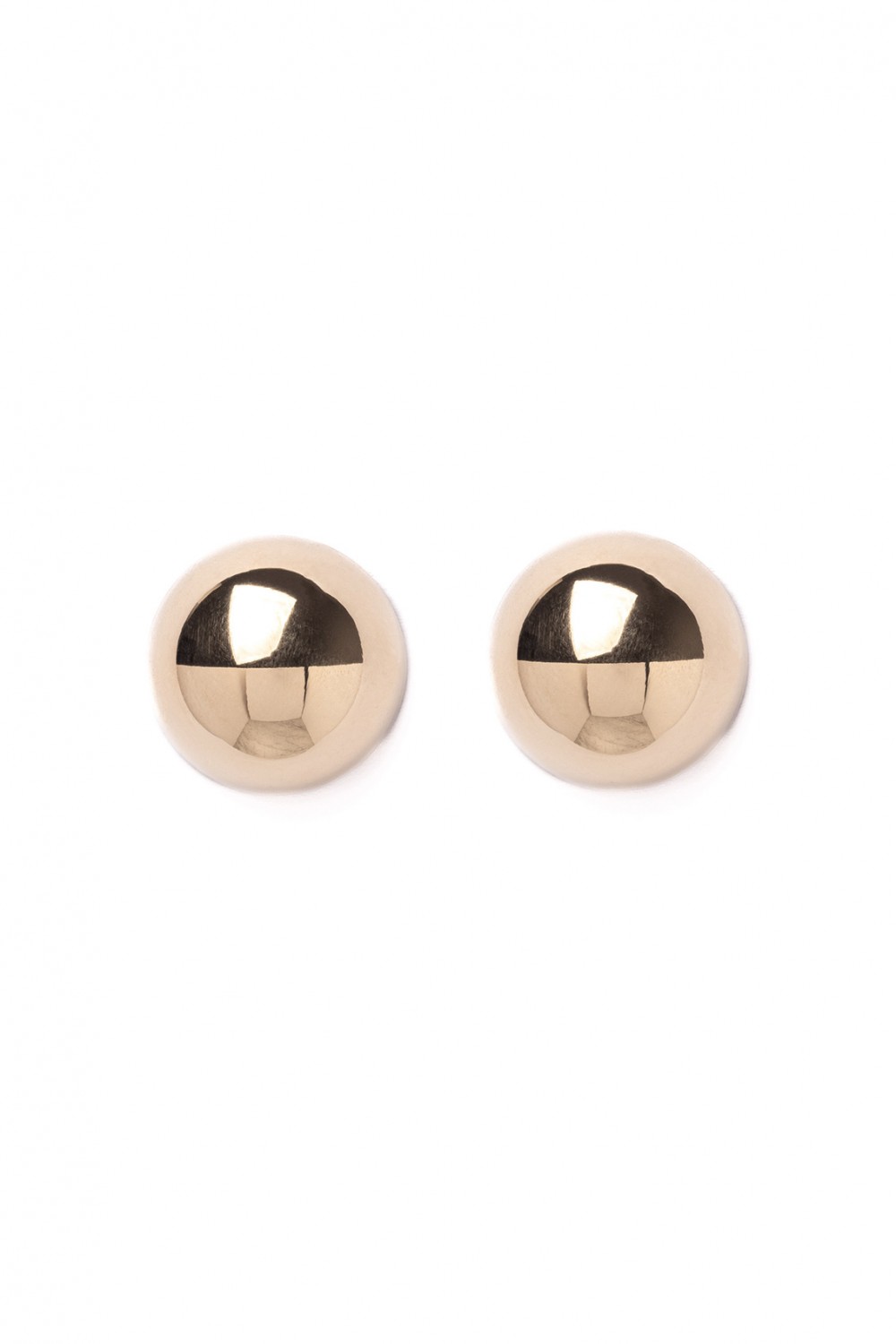 Golden sphere earrings