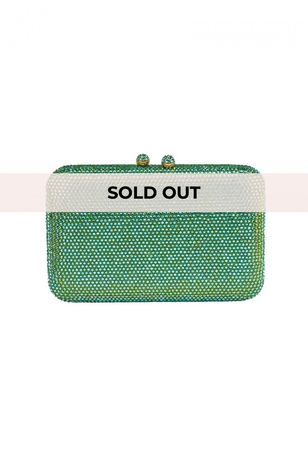 Green Swarovski clutch