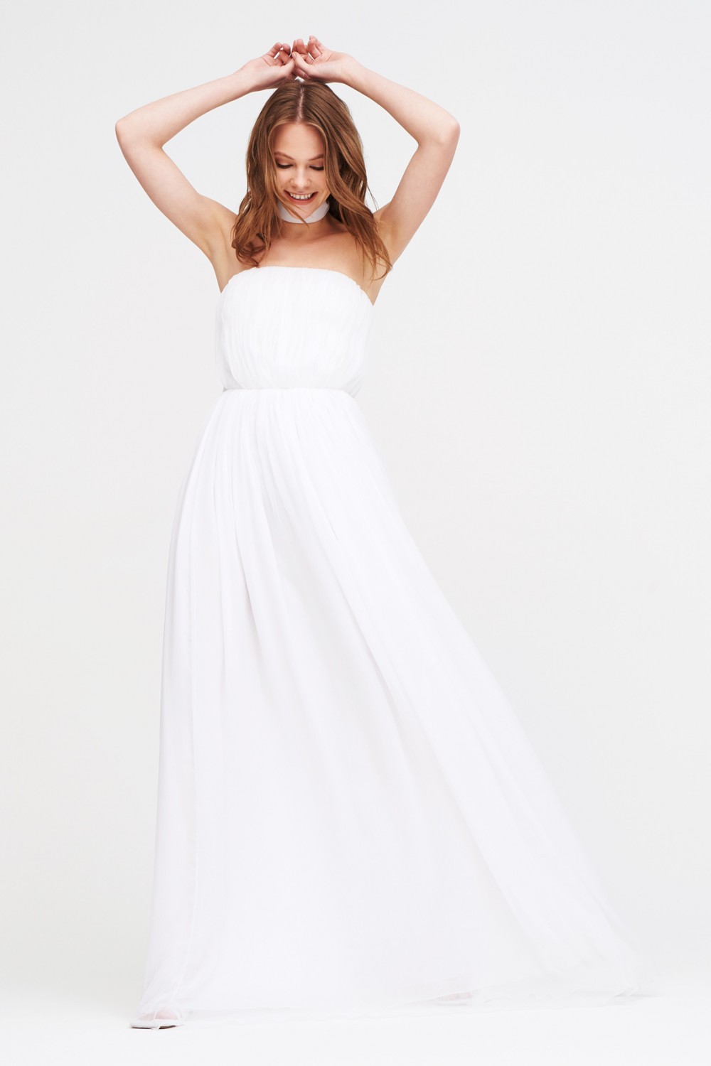 White bustier dress