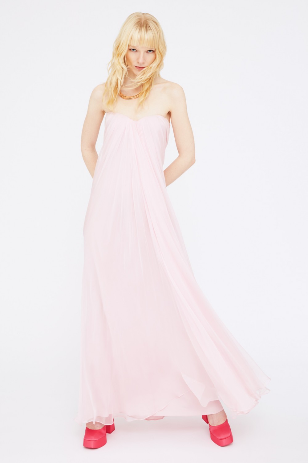 Pink bustier dress