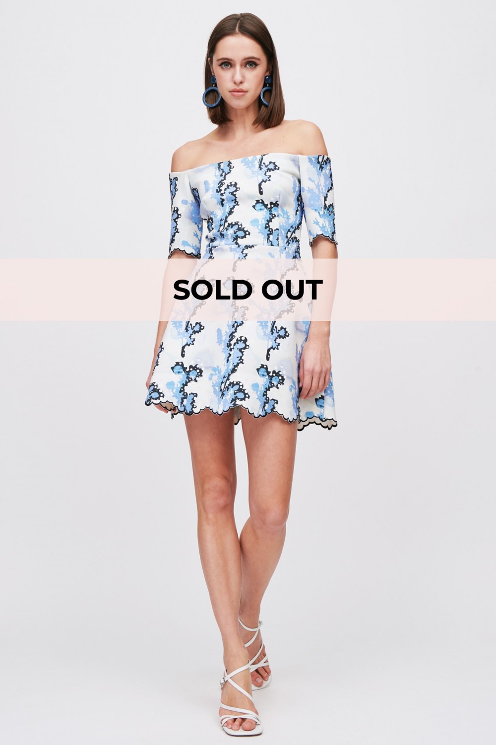 Dress with blue print