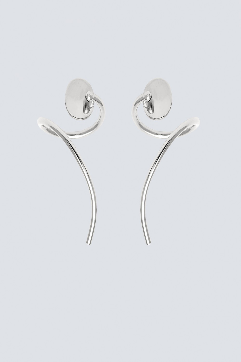 Small silver geometric earrings