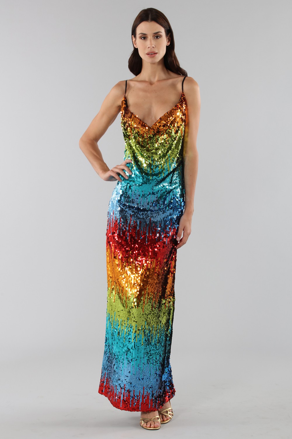 Dress in multicoloured sequins