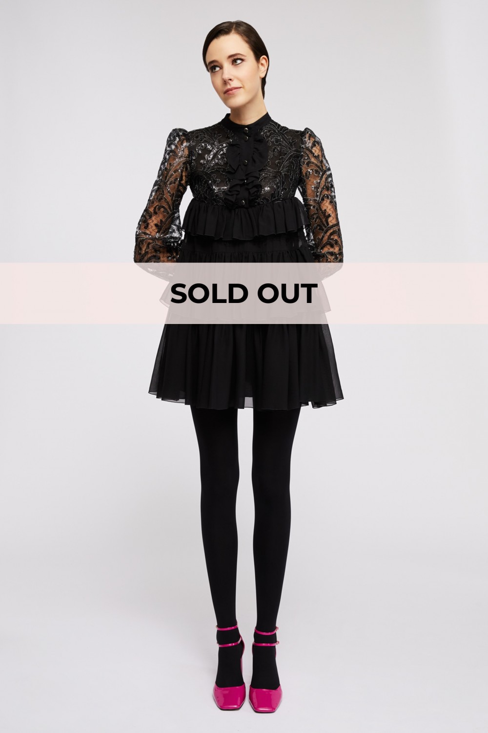 Short dress with sequins
