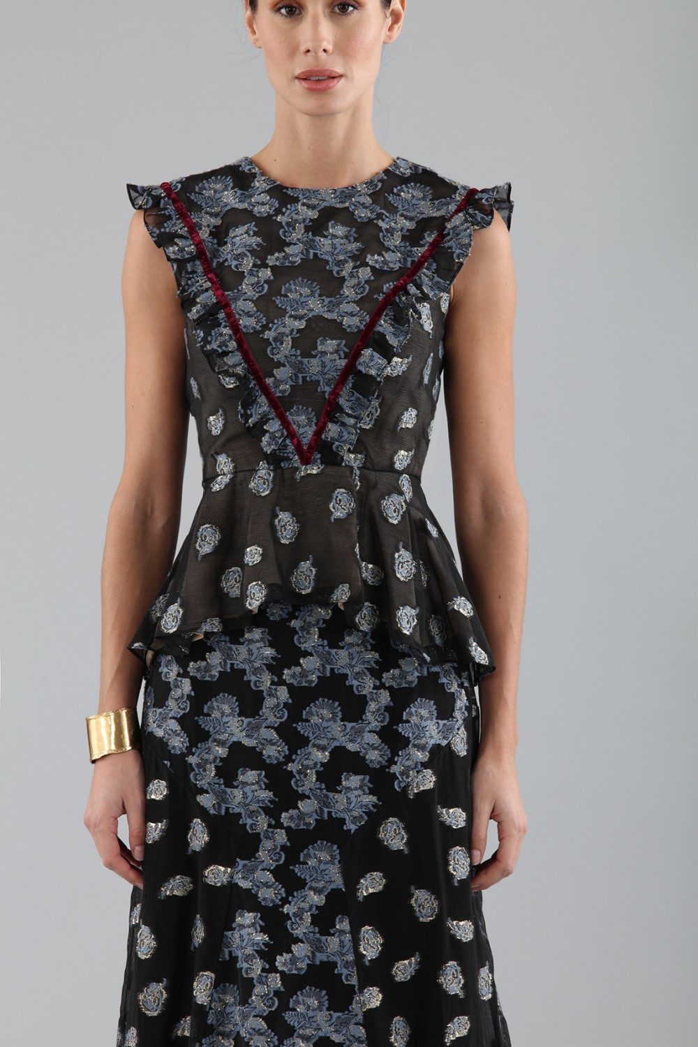 Noleggia online Top and skirt with brocaded pattern by Erdem | Drexcode
