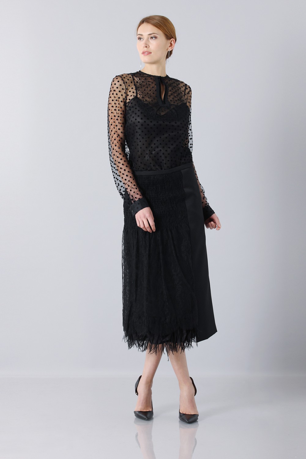 Vendita Abbigliamento Usato FIrmato - Longuette skirt of tulle - Rochas - Drexcode -1