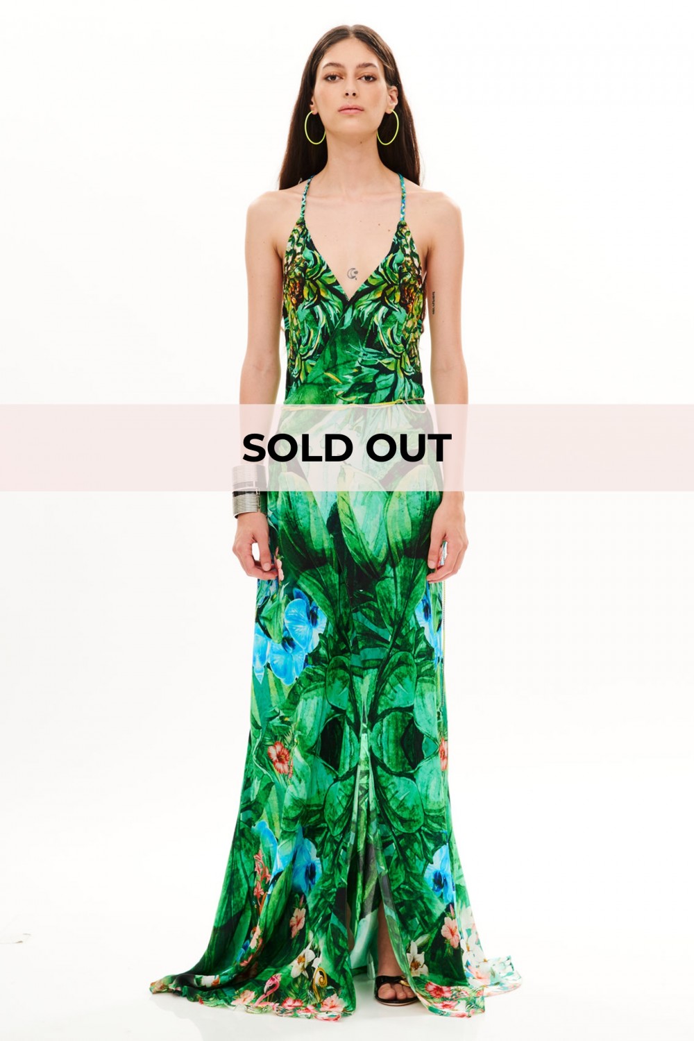 Long green dress