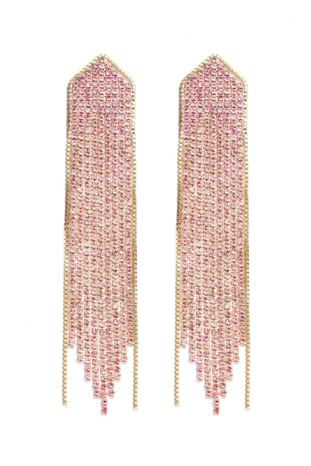 Pink drop earrings