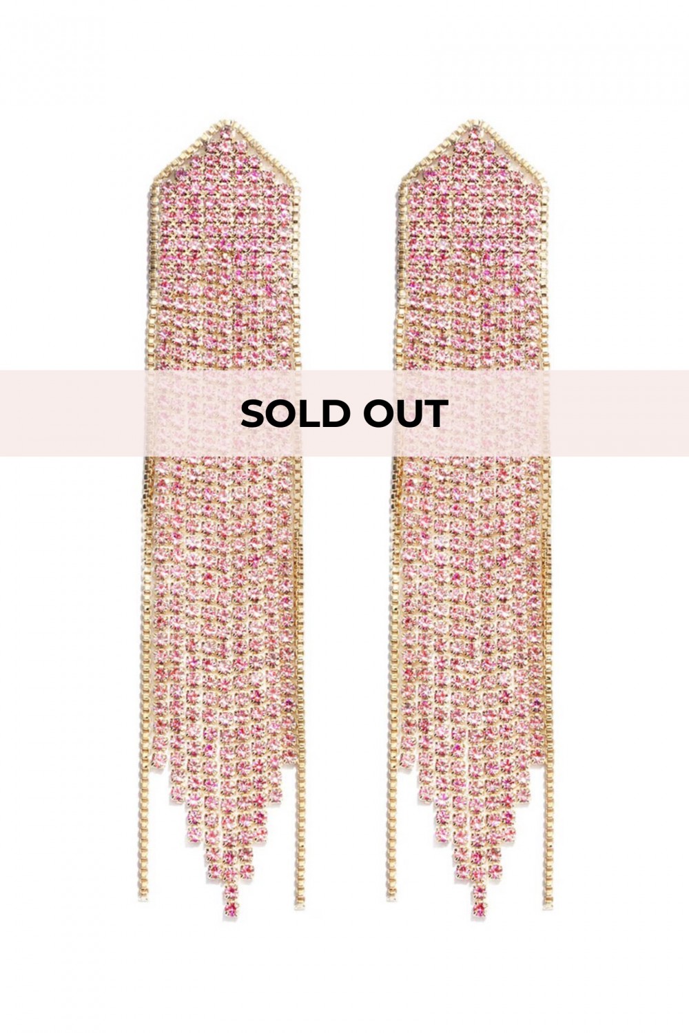 Pink drop earrings