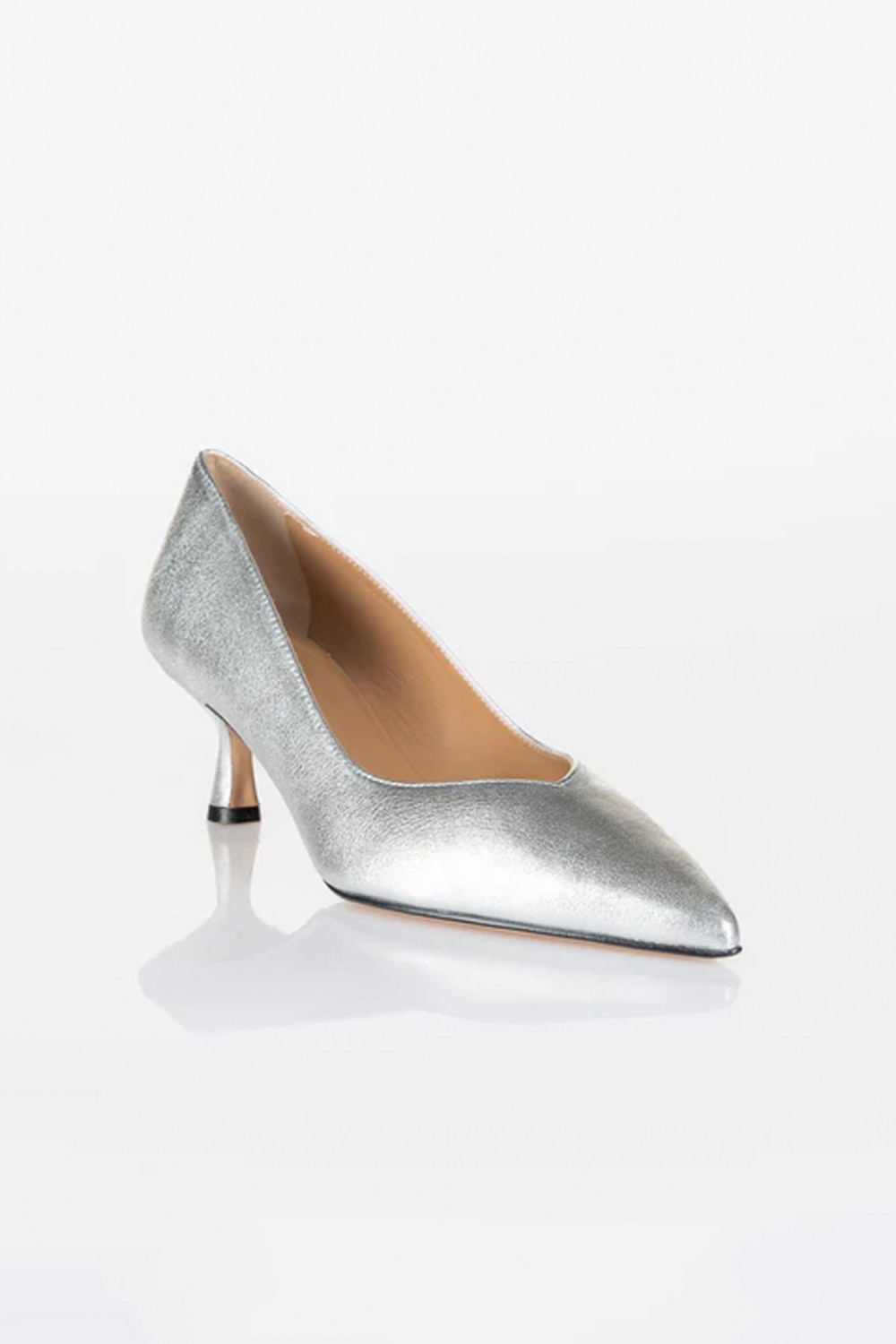 Silver pumps