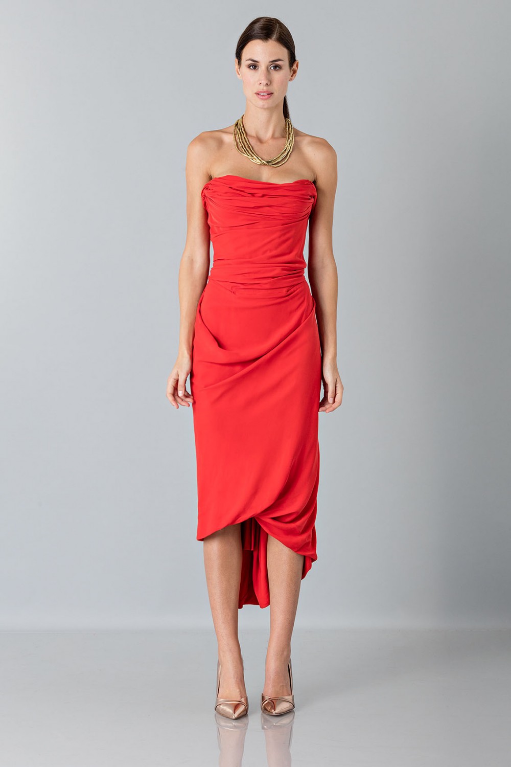 Noleggia online Silk red dress by Vivienne Westwood | Drexcode