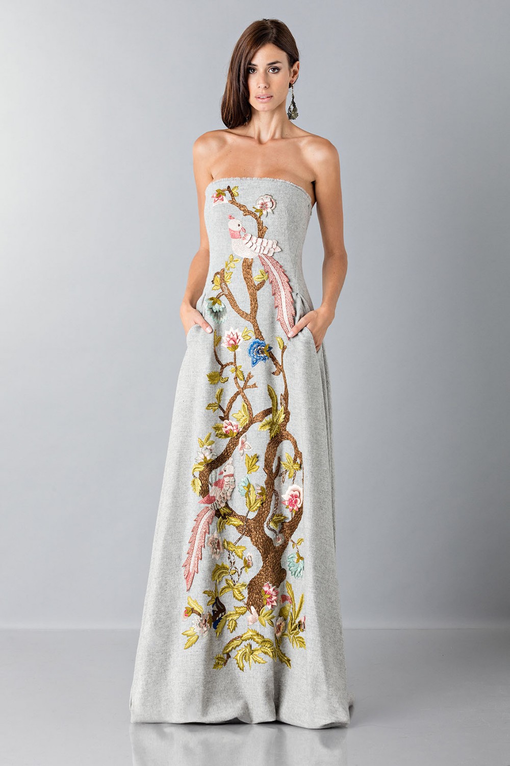 Vendita Abbigliamento Usato FIrmato - Gray bustier with floral themed applique - Alberta Ferretti - Drexcode -3