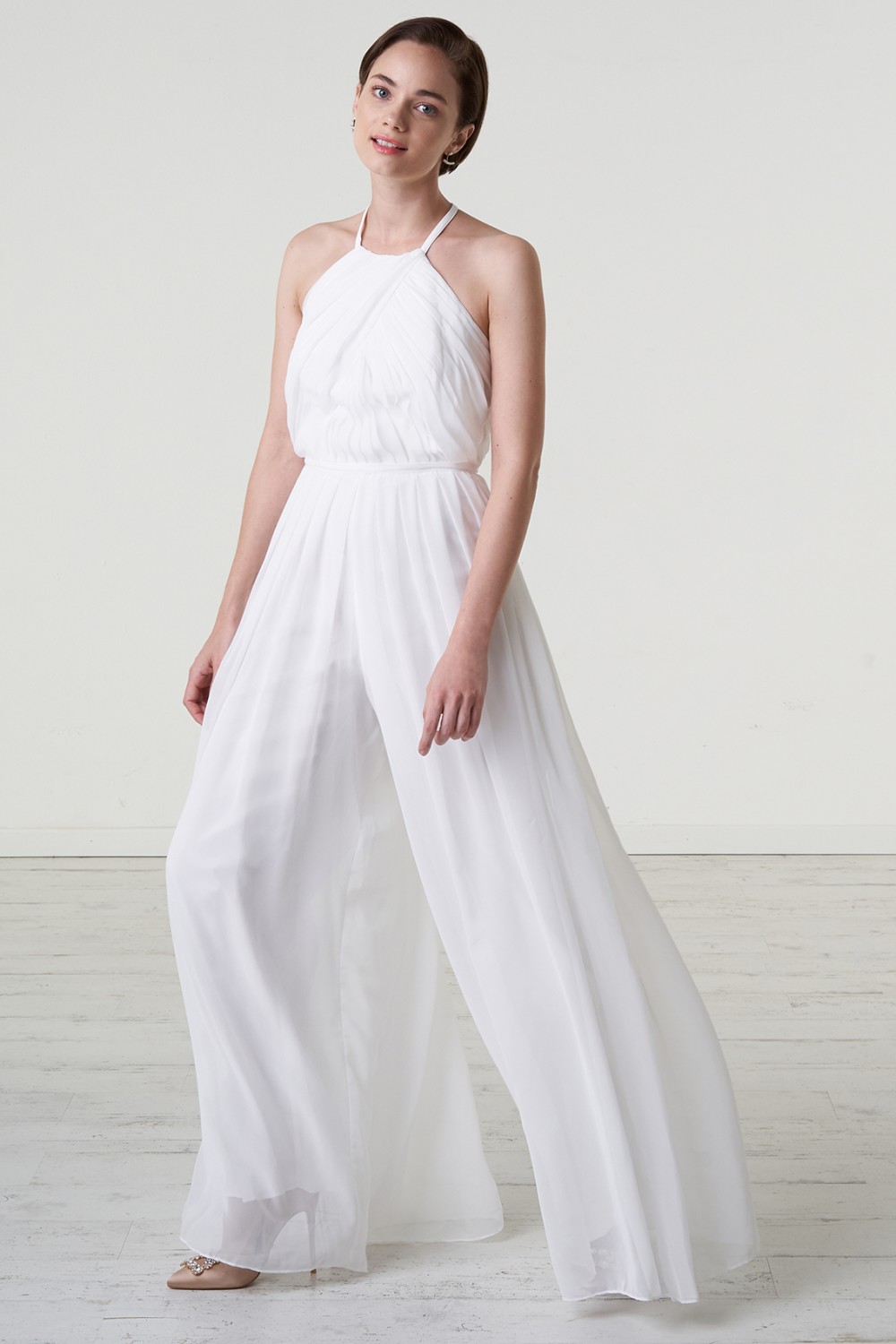 Jumpsuit with American neckline