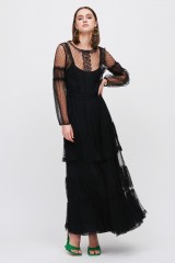 Drexcode - Silk dress with lace inserts and transparencies - Alberta Ferretti - Rent - 3