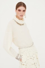 Drexcode - White suit with paisley skirt and sweater - Paule Ka - Rent - 3