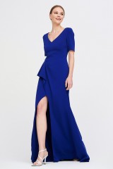 Drexcode - Dress with slit and ruffles - Badgley Mischka - Sale - 3