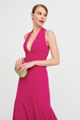 Drexcode - Fuchsia fitted long dress  - Milly - Sale - 4