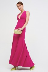 Drexcode - Fuchsia fitted long dress  - Milly - Sale - 3