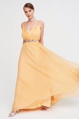 Drexcode - Peach chiffon dress - Alberta Ferretti - Sale - 2