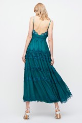 Drexcode - Green dress with lace embroidery and worked neckline - Catherine Deane - Rent - 4