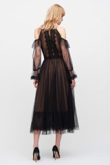 Drexcode - Off shoulder dress in microplumetis - Marchesa Notte - Rent - 3