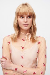 Drexcode - Short nude dress with embroidery - Luisa Beccaria - Rent - 4