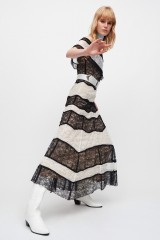 Drexcode - Striped lace off shoulder dress  - Alice+Olivia - Sale - 2