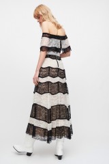Drexcode - Striped lace off shoulder dress  - Alice+Olivia - Sale - 3