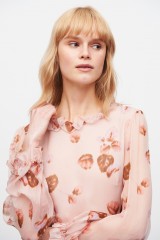 Drexcode - Pink dress with floral pattern and rouches - Luisa Beccaria - Rent - 4