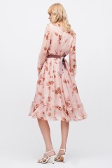 Drexcode - Pink dress with floral pattern and rouches - Luisa Beccaria - Sale - 4