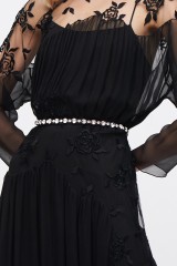 Drexcode - Thin belt in silk, leather and crystals - CA&LOU - Rent - 1