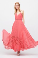 Drexcode - Pleated dress with lace - Badgley Mischka - Sale - 1