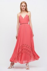 Drexcode - Pleated dress with lace - Badgley Mischka - Sale - 3